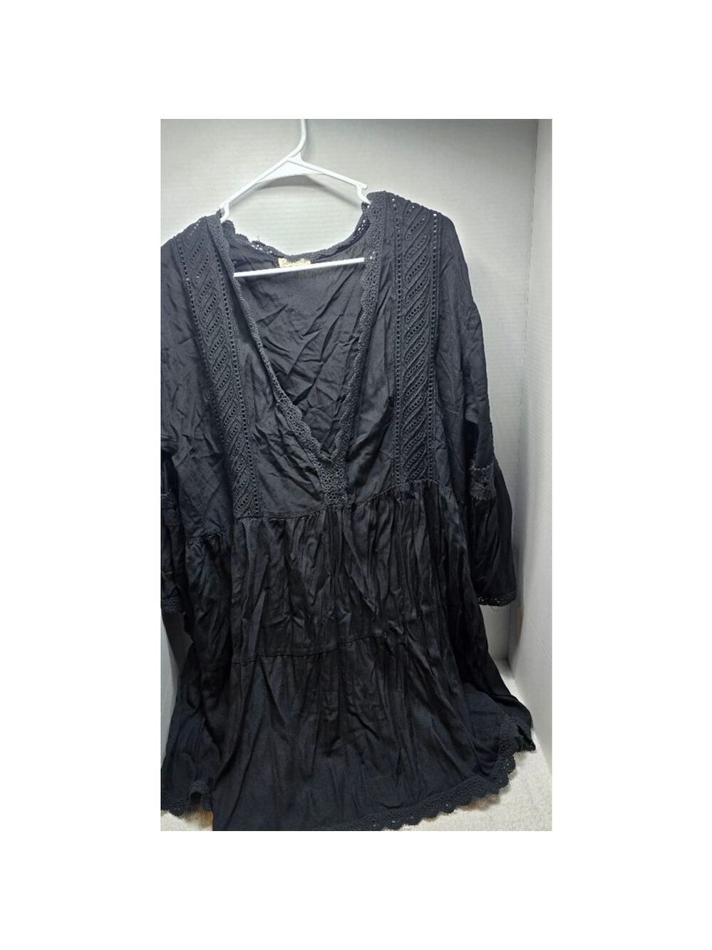 Women's Salty Lemon Black Tunic Top XL